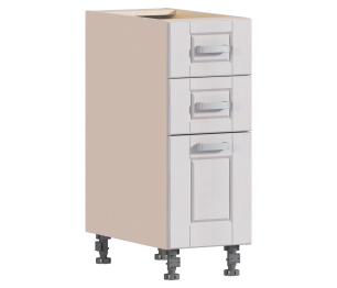 Регина РСЯ-30 Шкаф-стол с ящиками Песочный/Риф белоснежный