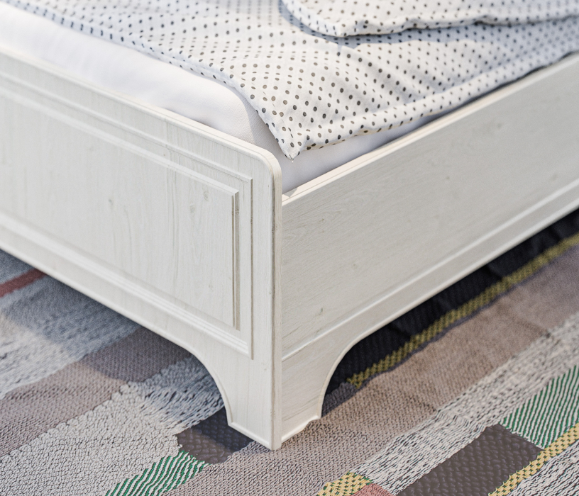 Спальные гарнитуры, Спальня Гранд / Ливерпуль Дуб Приморский Белый/МДФ Классика Светлый