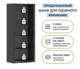 Шкаф двухдверный Макс 1000 мм, вариант №2 (ЛДСП)