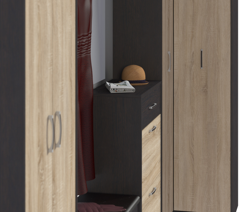 Прихожие, Афина набор для прихожей 3134*774