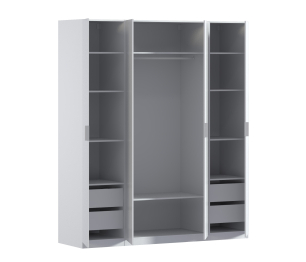 Шкаф четырехдверный Макс 2000 мм, вариант №2 (ЛДСП/МДФ)