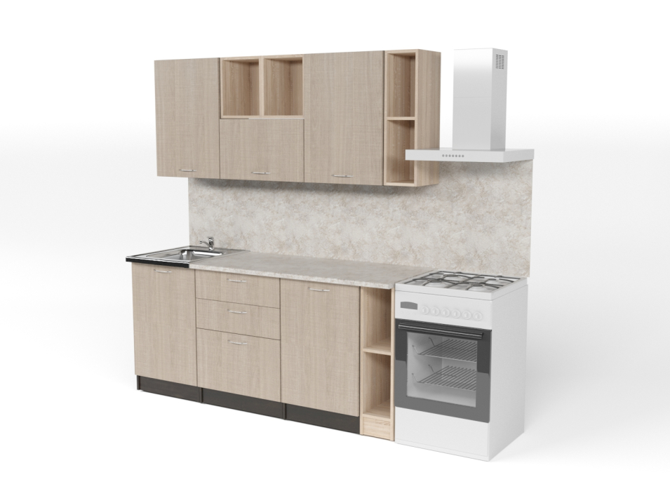 Кухонные гарнитуры, Кухонный гарнитур Надежда макси 4 1,8 м ЛДСП