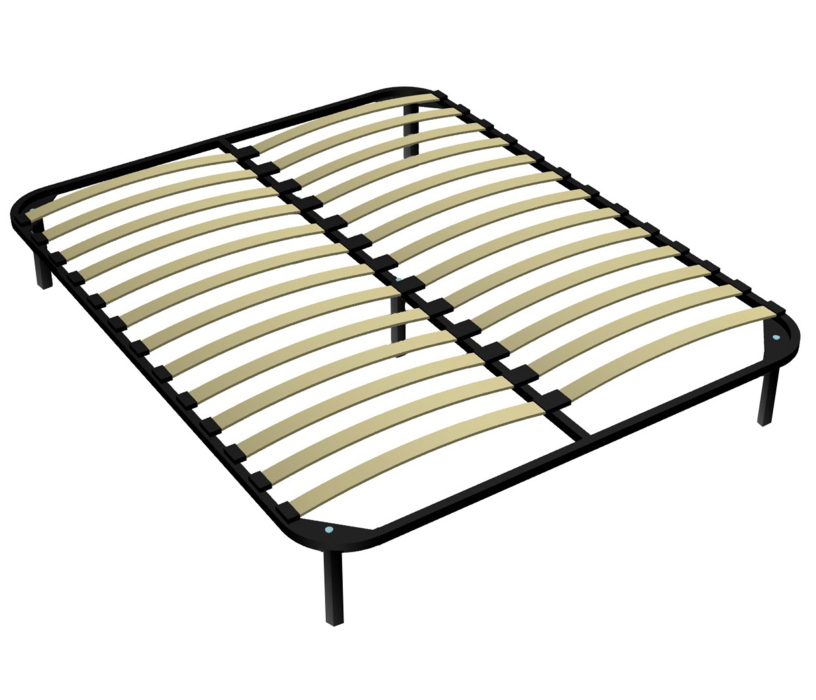 Кровати 160 см, Кровать Мамбо СБ-2679 дуб сонома с основанием и матрасом Эластик 14 160х200