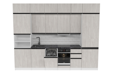 Кухонный гарнитур Сюита люкс 3,0 м Бетон темный ЛДСП