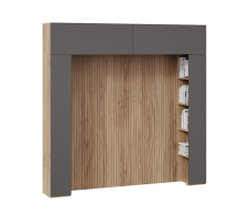 Детские полки, Шкаф навесной со стеллажами с декоративными панелями Порто