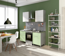 Кухонные гарнитуры, Анна Салатовый Металлик L-1800