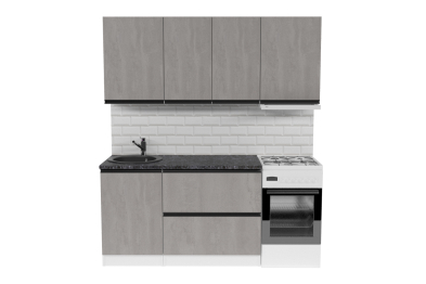 Кухонный гарнитур Сюита макси 1,8 м Бетон светлый ЛДСП