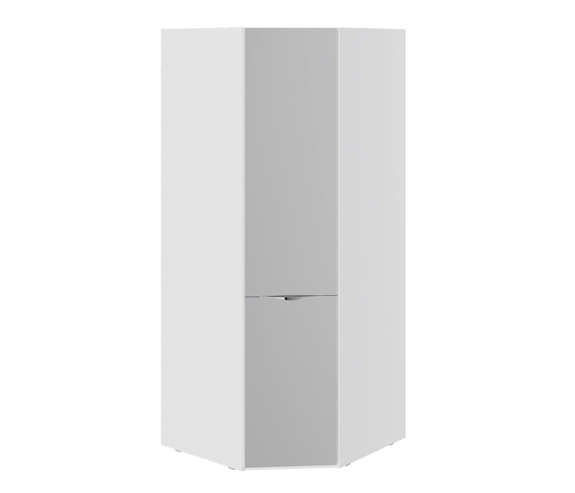 Угловые шкафы, Шкаф угловой для одежды (зеркало) Глосс