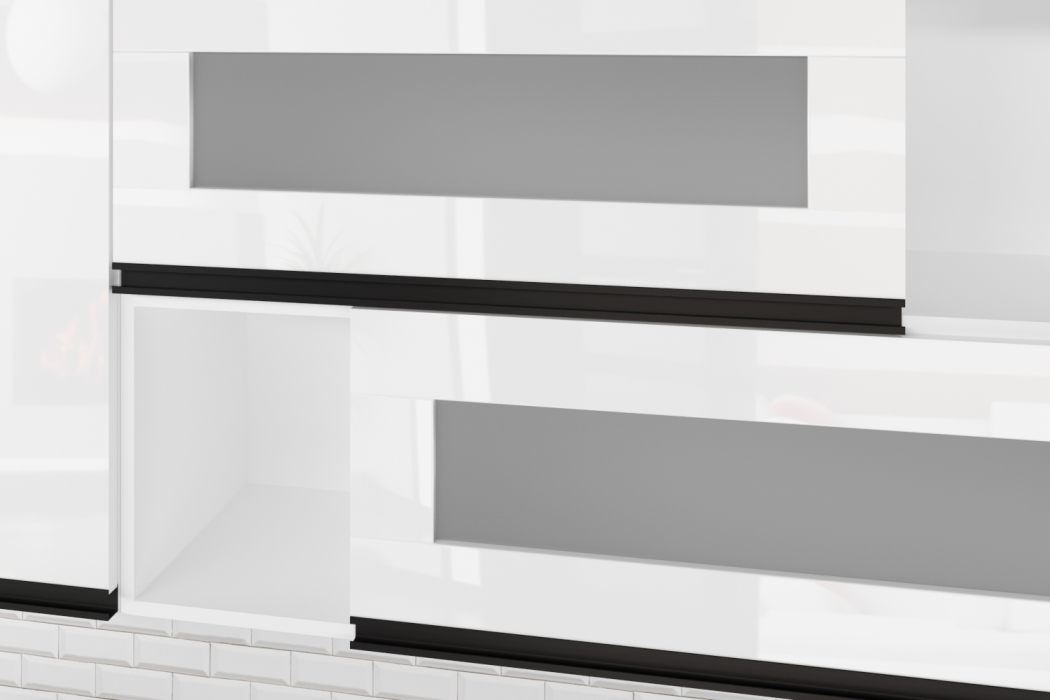 Кухонные гарнитуры, Кухонный гарнитур Лотос стандарт 1,6 м Белый глянец ЛДСП