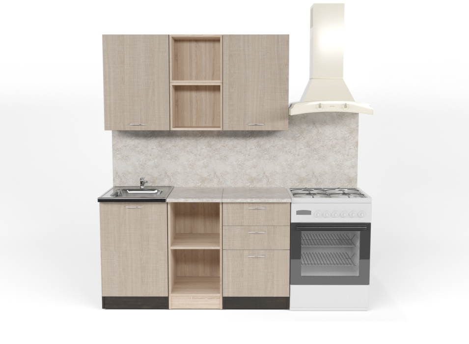 Кухонные гарнитуры, Кухонный гарнитур Надежда медиум 4 1,4 м ЛДСП