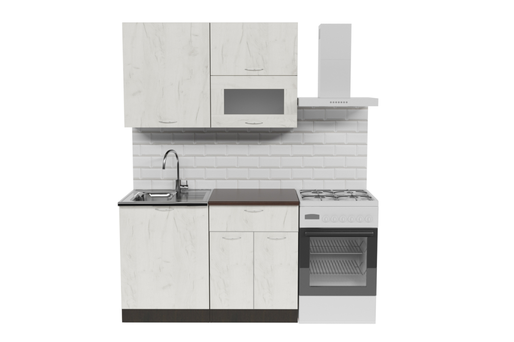 Кухонные гарнитуры, Кухонный гарнитур Лоретта лайт 1,2 м Дуб грей ЛДСП