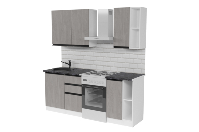 Кухонный гарнитур Сюита медиум 1,4 м Бетон светлый ЛДСП