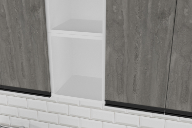 Кухонный гарнитур Ноктюрн нормал 1,5 м Бетон темный ЛДСП