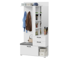 Прихожие, Вешалка комбинированная с крючками и зеркалом Эрика тип 2