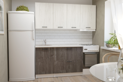 Кухонный гарнитур Сиена макси 1,8 м Дуб грей/Бетон темный ЛДСП