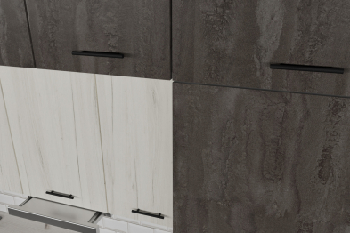 Кухонный гарнитур Сиена люкс 3,0 м Дуб грей/Бетон темный ЛДСП