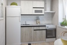 Кухонные гарнитуры, Кухонный гарнитур Паола лайт 1,2 м Дуб грей/Дуб Браун ЛДСП