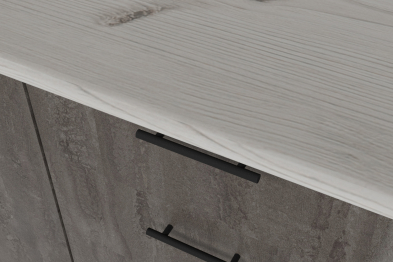 Кухонный гарнитур Сиена мега 2,5 м Дуб грей/Бетон темный ЛДСП