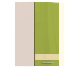 Регина РПУ-160 Полка угловая Песочный/Оливковый глянец