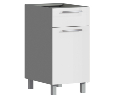 Анна, Анна АСДЯ-40 стол с ящиком и 1-ой дверью Белый глянец