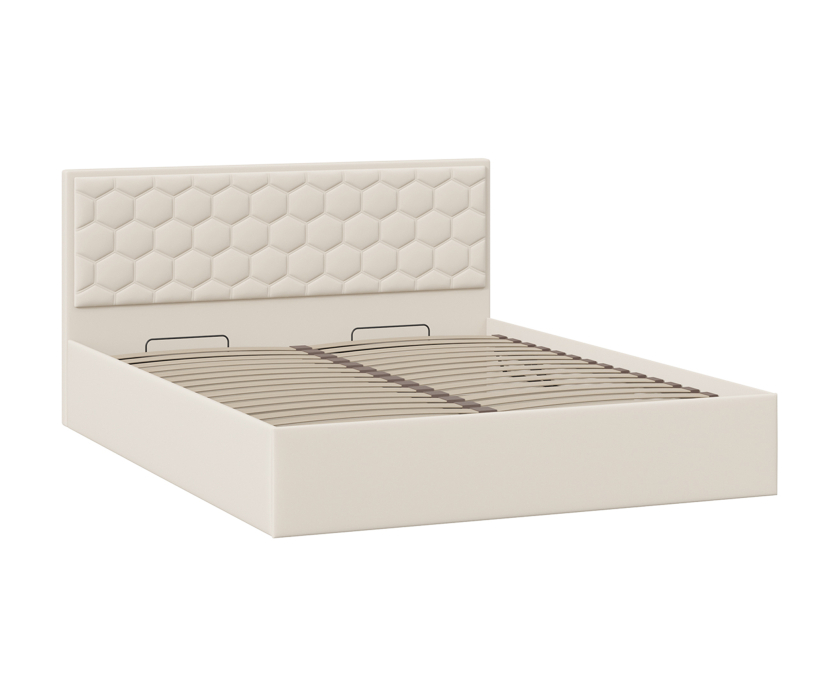 Мягкая кровать, Кровать Порто с ПМ без заглушины, Велюр