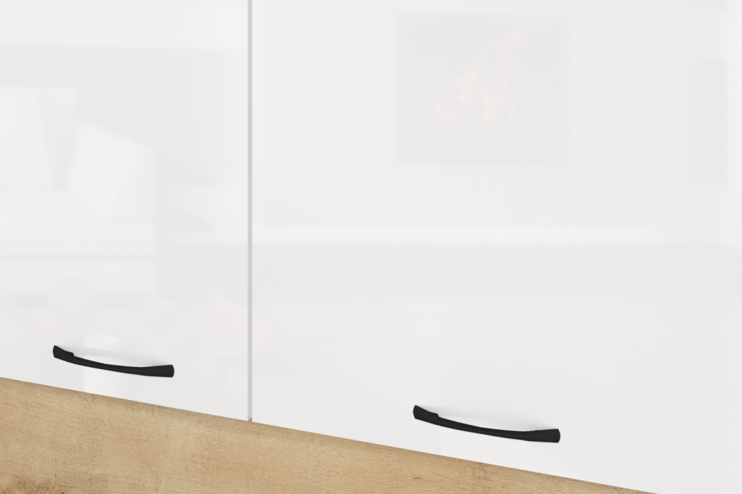 Кухонные гарнитуры, Кухонный гарнитур Жасмин прайм 1,1 х 2,0 м Белый глянец ЛДСП