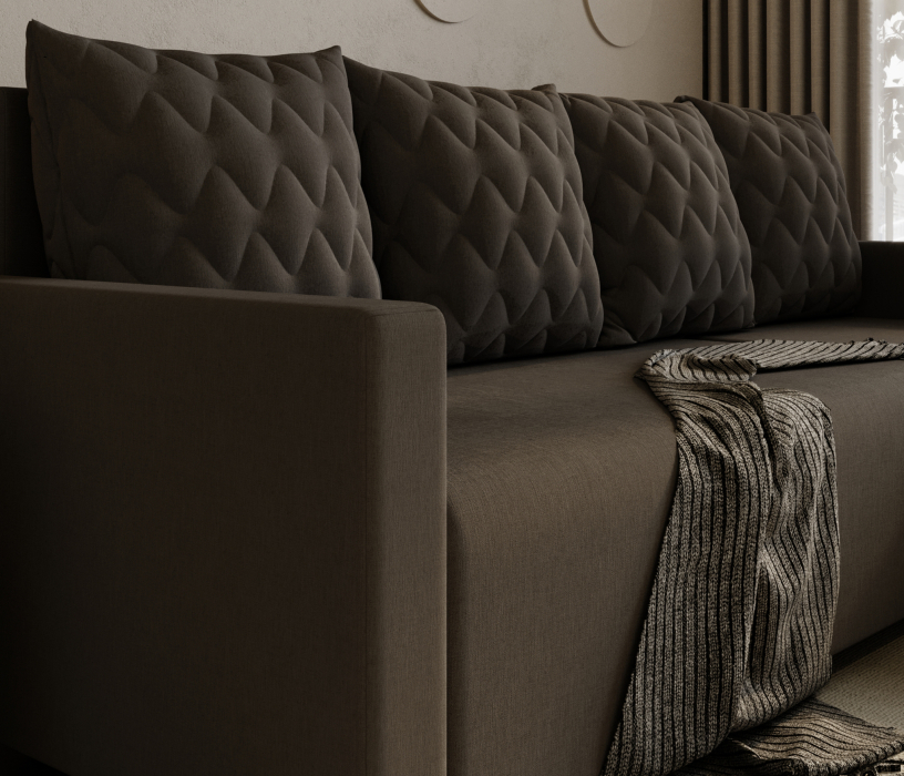 Диваны угловые, Угловой диван-кровать Челси, рогожка