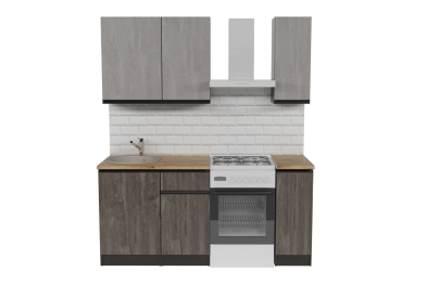 Кухонный гарнитур Симфония лайт 1,2 м Бетон светлый/Бетон темный ЛДСП