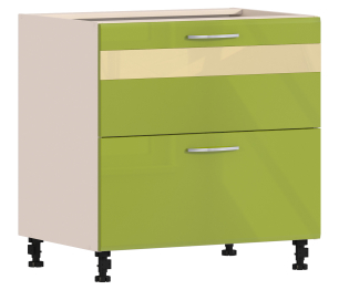 Регина РСЯ-80 Стол с ящ Песочный/Оливковый глянец