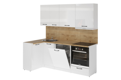 Кухонный гарнитур Жасмин прайм 1,1 х 2,0 м Белый глянец ЛДСП