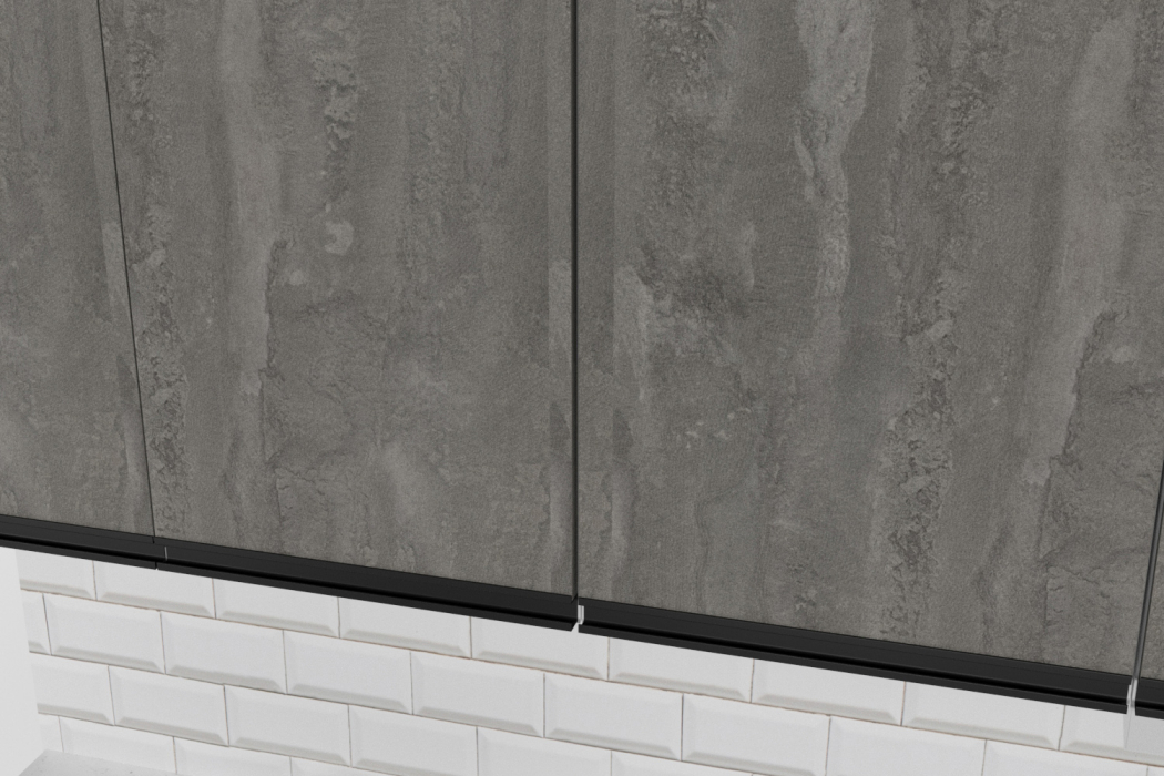 Кухонные гарнитуры, Кухонный гарнитур Ноктюрн прайм 0,4 х 1,1 х 2,0 м Бетон темный ЛДСП