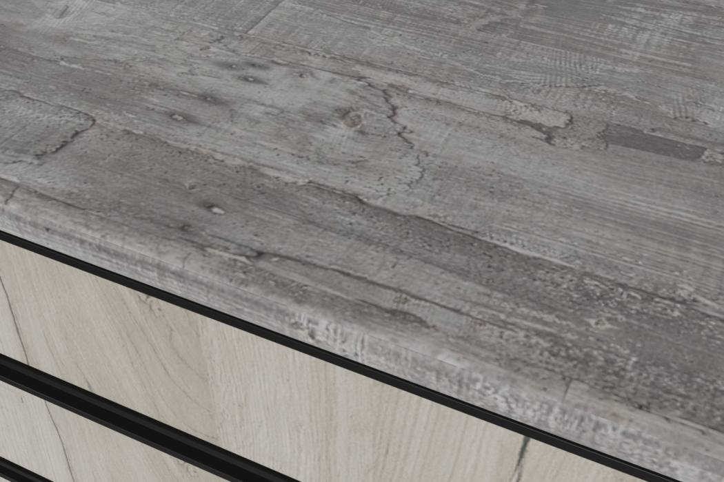 Кухонные гарнитуры, Кухонный гарнитур Паола ультра 2,0 м Дуб грей/Дуб Браун ЛДСП