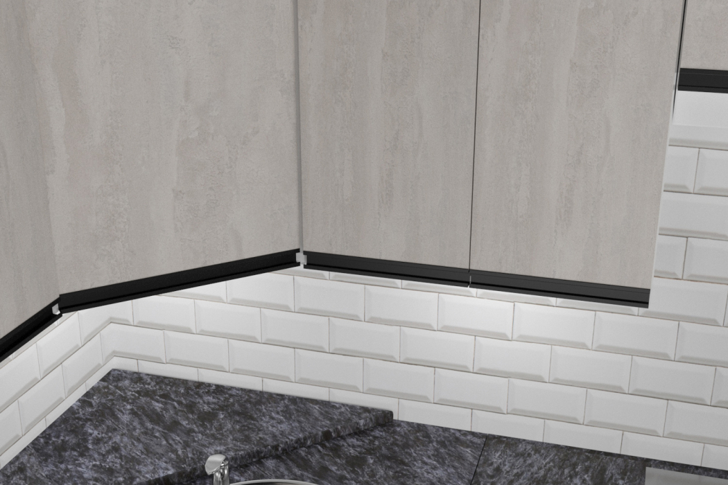 Кухонные гарнитуры, Кухонный гарнитур Сюита оптима 1,8 х 2,4 м Бетон светлый ЛДСП