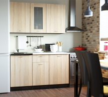 Кухонные гарнитуры, Кухонный гарнитур Симона медиум 1,4 м Дуб Сонома ЛДСП