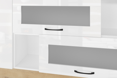 Кухня Жасмин стандарт 1,6 м Белый глянец ЛДСП