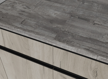 Кухонный гарнитур Паола медиум 1,4 м Дуб грей/Дуб Браун ЛДСП