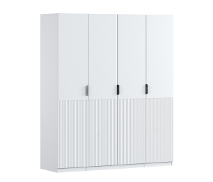 Шкаф четырехдверный Макс 2000 мм, вариант №4 (ЛДСП/МДФ)