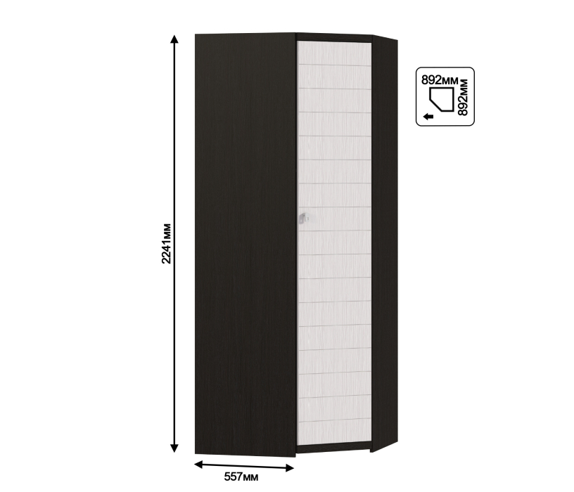Угловые шкафы, Шкаф угловой Гретта СБ-635