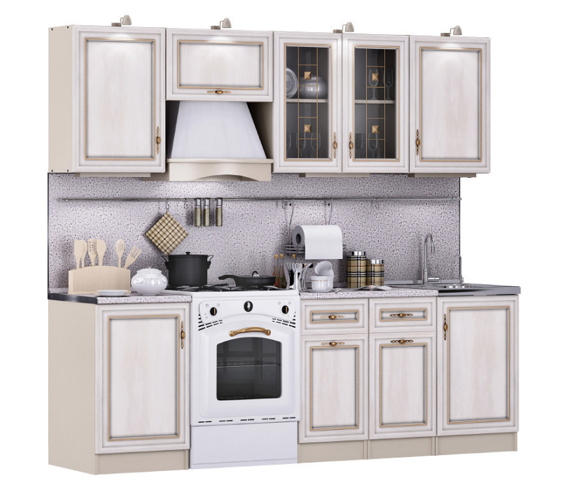 Кухонные гарнитуры, Регина Песочный/Дуб Ривер 2400