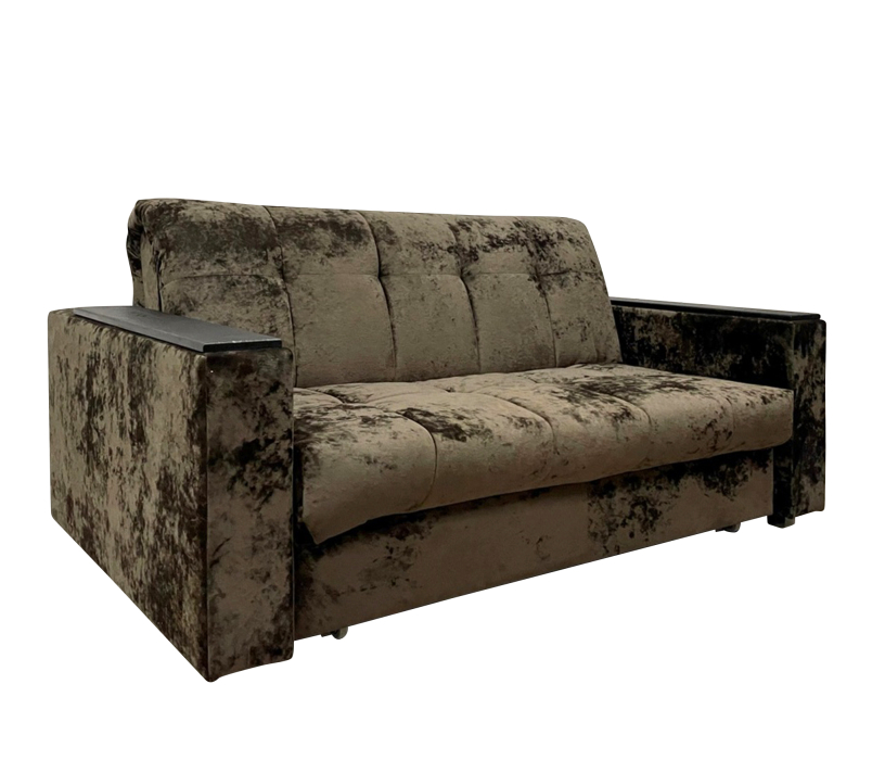 Диваны с ящиком для белья, Диван Аккордеон НПБ 1280 Plush с накладками МДФ, с коробом для белья