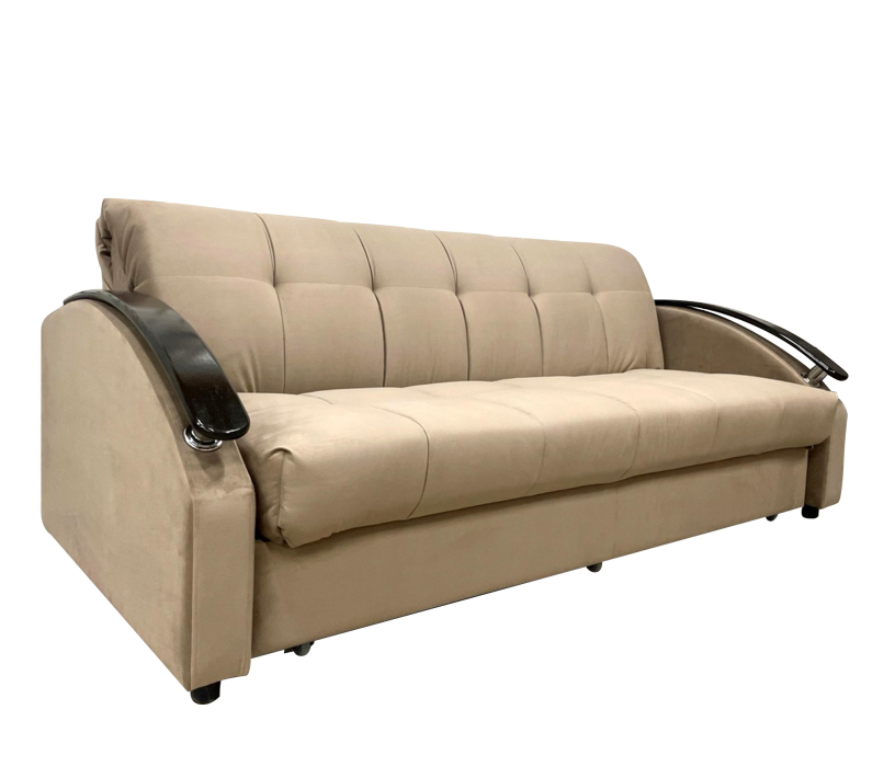 Диваны кровати со спальным местом, Диван Аккордеон НПБ 1630 Velutto, с накладками МДФ