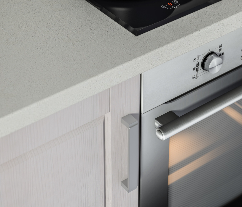 Лидеры продаж модульных кухонь, Регина Риф белоснежный с гнутыми фасадами 2700*1650