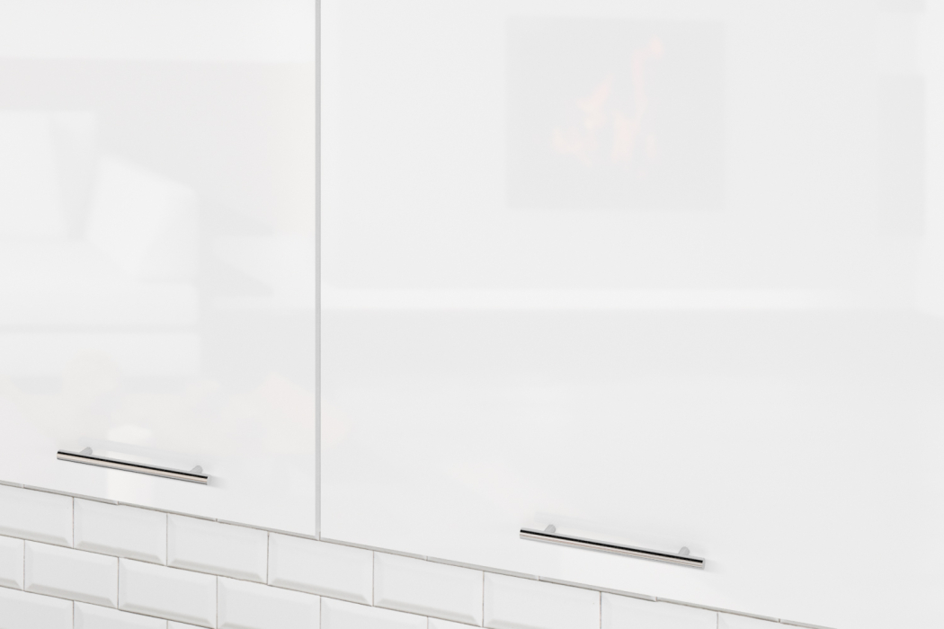 Кухонные гарнитуры, Кухонный гарнитур Терция прайм 1,1 х 2,0 м Белый глянец/Бетон Светлый ЛДСП