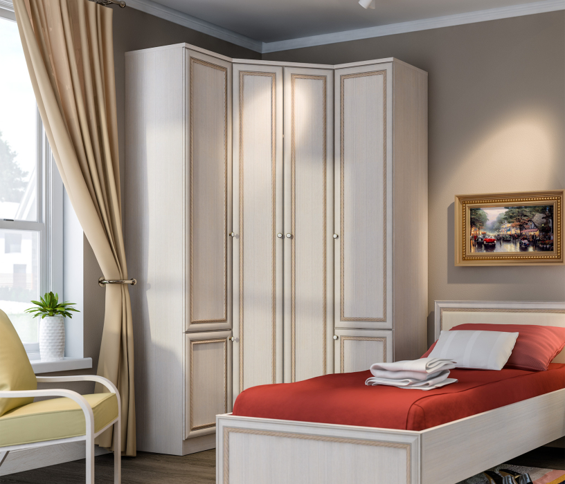 Угловые шкафы, Шкаф угловой Грация СБ-2855