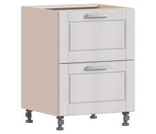 Напольные, Регина РСЯ-60 Шкаф-стол с ящиками Песочный/Риф белоснежный