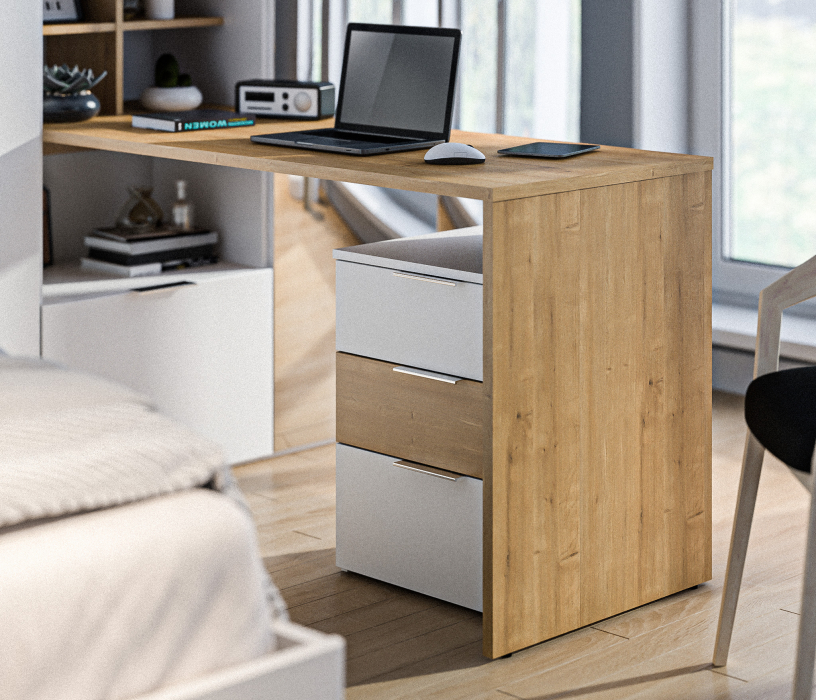 Спальные гарнитуры, Мальта Спальня кровать с подъемным механизмом, рабочий стол