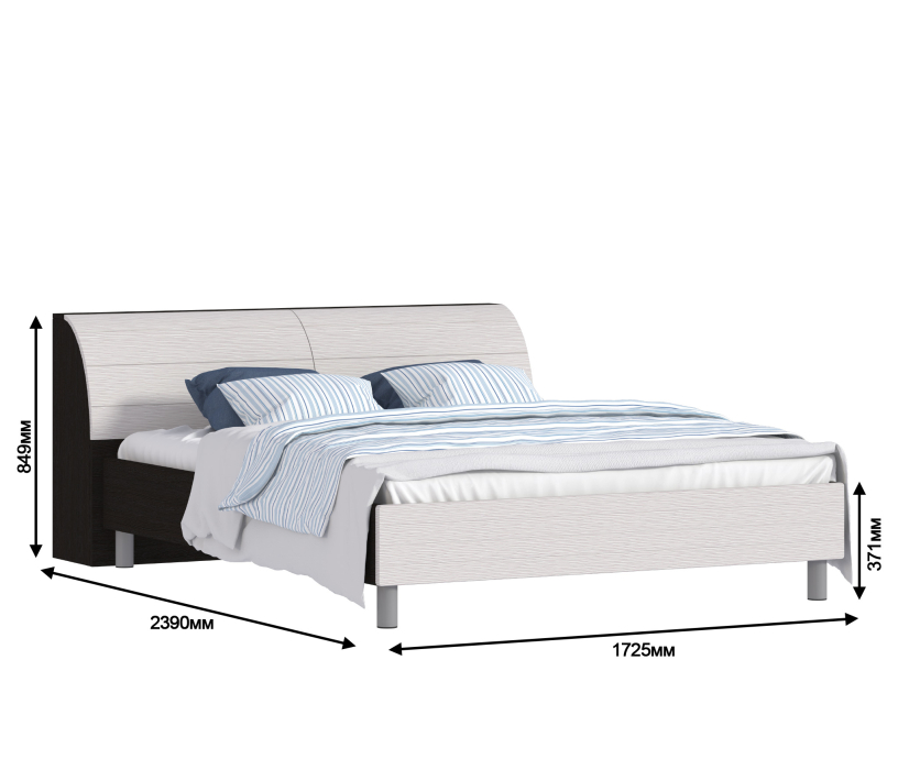 Кровати 160 см, Кровать Гретта СБ-209/1