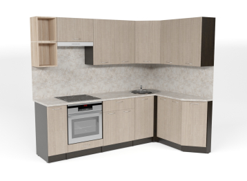 Кухонный гарнитур Надежда прайм 5 2,3 х 1,5 м ЛДСП