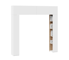 Закрытые, Шкаф навесной со стеллажами Порто