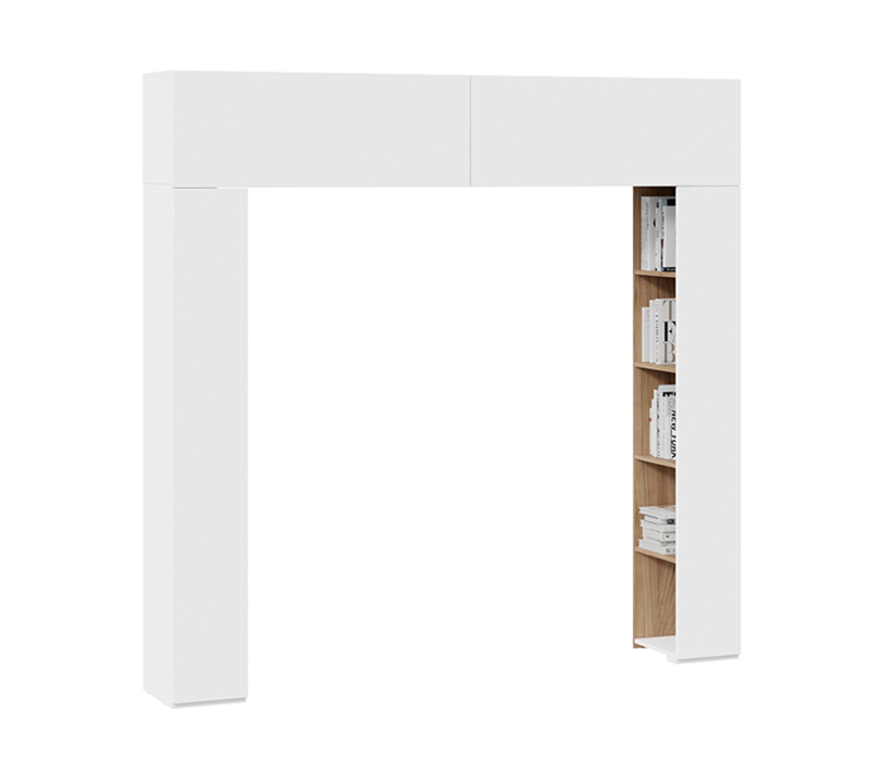 Закрытые, Шкаф навесной со стеллажами Порто